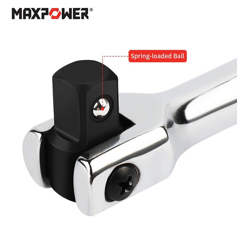 MAXPOWER 24-Inch Breaker Bar 1/2-Inch Drive Flex Handle - Image 2
